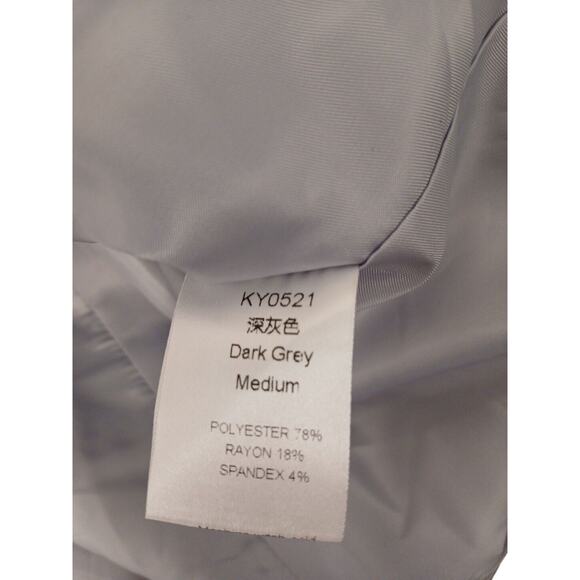 Cicy Bell Blazer Sz M Gray Business Casual One Button Pockets Classic Career New - Picture 15 of 16